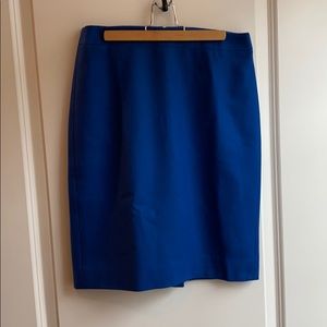 Electric Blue Jcrew wool Pencil Skirt size 2